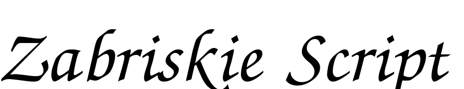 Zabriskie Script Bold Italic Yazı tipi ücretsiz indir